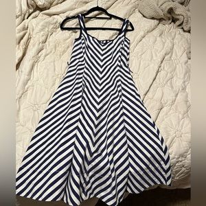 Talbots blue and white dress